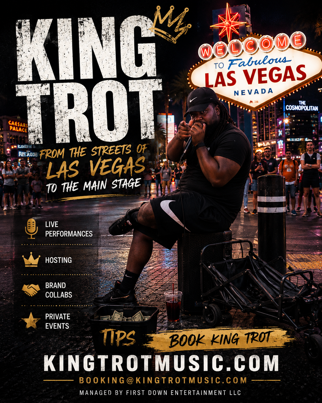 King Trot performing on the Las Vegas Strip